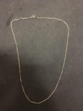 Curb Link 1.0mm Wide 16in Long Sterling Silver Chain