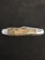 INCREDIBLE CUSTOM MADE Lapidary Pocket Knife - Ocean Rock Handle
