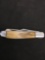 INCREDIBLE CUSTOM MADE Lapidary Pocket Knife - Petrified Wood Handle