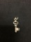 Petite Skeleton Key Sterling Silver Charm Pendant