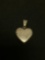 Taxco Mexican Made 1 Inch Tall Puff Heart Sterling Silver Pendant