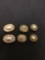 Faux Pearl Accented Round & Oval Gold-Tone Fashion Button Covers