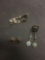 Various Size & Style Pewter Jewelry Items, Two Pairs of Earrings & One Bracelet