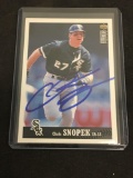 Signed 1997 Collectors Choice Chris Snopek White Sox Autographed Baseball Card