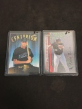 2 Rare 1990s Topps Finest Insert Cards from Collection Frank Thomas and Numbered Travis Lee