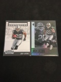 2 Card Lot of Josh Jacobs Las Vegas Raiders Rookie Football Cards from Collection