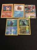 5 Card Lot of Pokemon Holofoil Rare Cards from Estate Collection