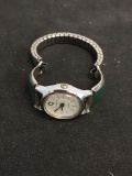 Signed Native American Sterling Silver Watch Wing Tips Band & Timex Watch
