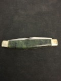INCREDIBLE CUSTOM MADE Lapidary Pocket Knife - Green Jade Handle
