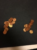 Lot of 50 US Pennies 1978 - Etched State Outlines RARE