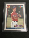 1991 Topps #333 Chipper Jones Braves Rookie Baseball Card