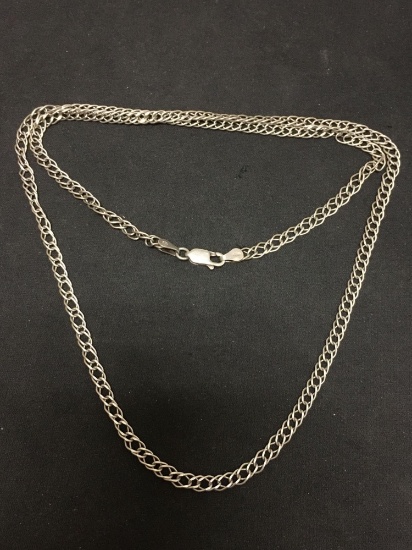Danecraft Designer Italian Made 4.0mm Wide Double Curb Link 24in Long Sterling Silver Chain