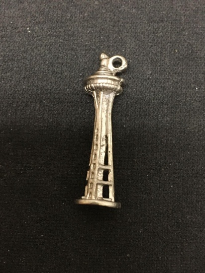 Space Needle Sterling Silver Charm Pendant