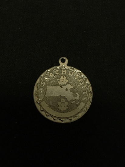 Massachusetts Sterling Silver Charm Pendant