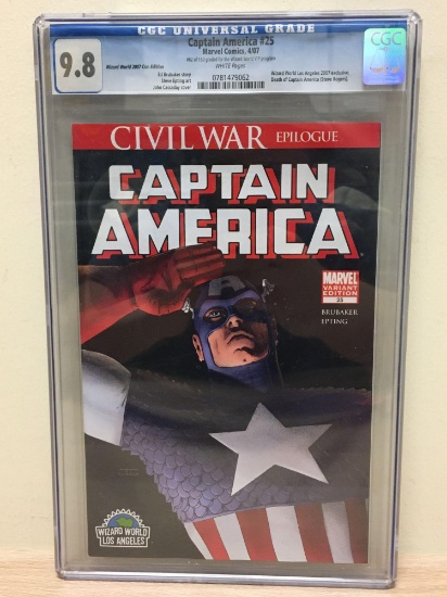 CGC Graded Captain America Civil War Epilogue Wizard World Exclusive - Comic Book - Graded 9.8