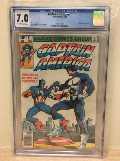 CGC Graded Captain America #241 Comic Book - Punisher Appearance - Graded 7.0