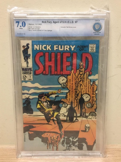 CBCS Graded Nick Fury, Agent of Shield #7 - Salvador Dali Tribute Cover - Comic Book - Graded 7.0