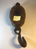 Vintage Single Block Wooden Maritime Pulley - MEDIUM SIZE - From Estate