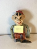 Vintage Wooden Doll with Face Made of Light Plastic Type Substance - From Estate - LOOKS OLD!