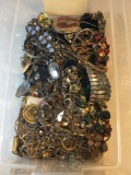 Bin Full of Unsearched Various Estate Costume Jewelry from Estate Collection