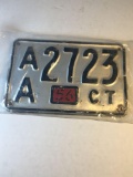 Matched Pair of 1956 Connecticut License Plates from Estate Collection