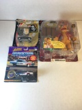 3 Count Lot of New in Package Action Figures and Toy Cars from Collection