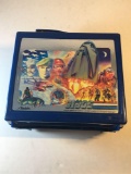 Vintage 1987 Aladdin G.I. Joe Dark Blue Lunchbox with Thermos