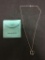 Authentic TIFFANY & CO Sterling Silver Apple Pendant Chain Necklace W/ Bag