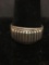 Old Pawn Carved Sterling Silver Heavy Ring Size 12