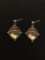 CAROLYN POLLACK Inlaid Stone Resin Carved Mountain Sterling Silver Earrings