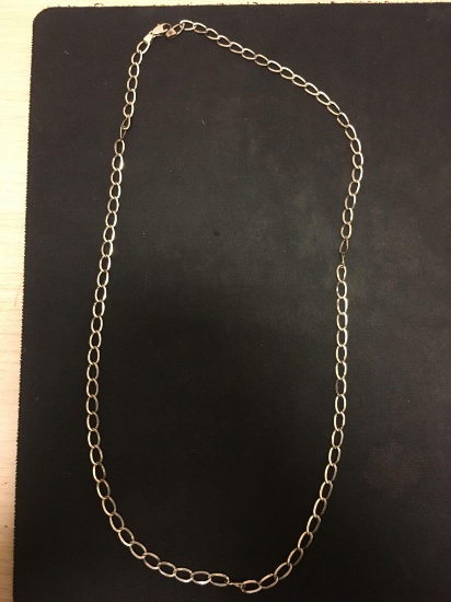 28 Inch Heavy Large Sterling Silver Chain Necklace - 17 Grams
