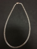 24 Inch Heavy Mens Italy Large Sterling Silver Chain Necklace - 24 Grams