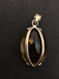 Incredible Large Gemstone 2 Inch Sterling Silver Pendant - 20 Grams