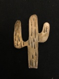 VHC Sterling Silver Signed P Cactus Old Pawn Brooch