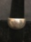 Old Pawn Taxco Thick Sterling Silver Modernist Ring Size 9