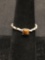 Old Pawn Twisted Sterling Silver & Tigers Eye Ring Size 6