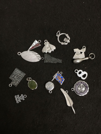 Over 20 Grams of Sterling Silver Charm Pendants
