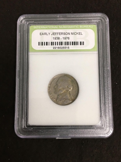 INB Certified Early Jefferson Nickel 1938-1976 RARE Coin