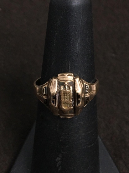 WOW HJ 10K Yellow Gold 1959 Class Ring From Estate Size 6 - 3.9 Grams