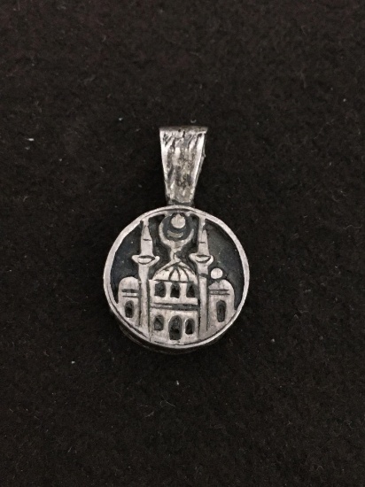 Middle East Style Sterling Silver Temple Pendant