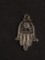 Old Pawn East Indian Hamsa Design 22x14mm Rope Detailed Sterling Silver Pendant