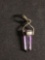 Crystal Faceted 17x5mm Amethyst Sterling Silver Wrapped Pendant