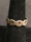 Handmade Old Pawn 5mm Wide Eternity Braid Design Sterling Silver Signed Designer Ring Band