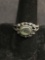 Vintage Old Pawn 13mm Wide Tapered Rope Detailed Signed Designer Sterling Silver Ring Band w/ Oval