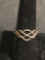 Handmade Old Pawn Irish Braided Celtic Knot 10mm Wide Tapered Sterling Silver Ring Band