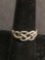 Old Pawn Irish Celtic Knot Design 8mm Wide High Polished Signed Designer Sterling Silver Pendant