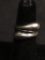 High Polished Rounded Bypass Design 12mm Wie Tapered Beau Designer Sterling Silver Ring Band