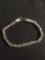 Heavy Balinese Styled 5mm Wide 8in Long Byzantine Link Sterling Silver Bracelet