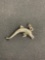 High Polished Jumping Dolphin Motif 25x15mm Sterling Silver Pendant