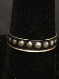 Old Pawn East Indian Style 5mm Wide Antique Finished Sterling Silver Signed Designer Band